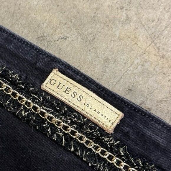 Vintage Guess Wilma denim tweed embellished mini skirt - Picture 6 of 7